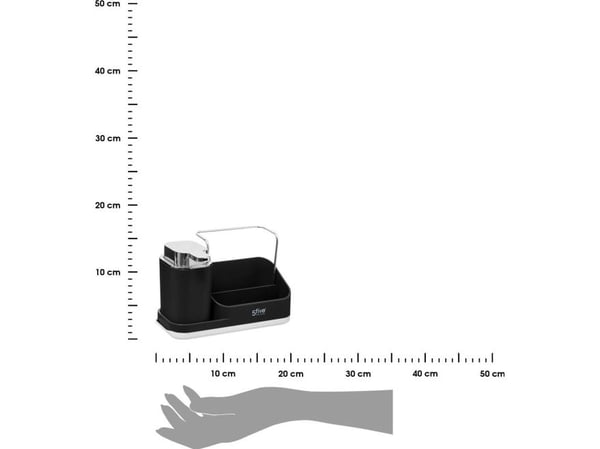 5five Hyötynesteannostelija, jossa on organisointilaite