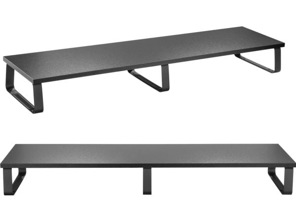 Mozos DUAL RISER med stativ/hylla för två skärmar