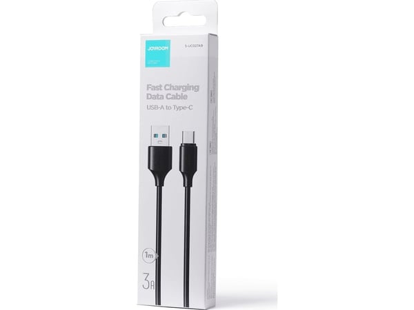 Joyroom USB lataus- ja datakaapeli - USB Type C 3A 1m musta (S-UC027A9)