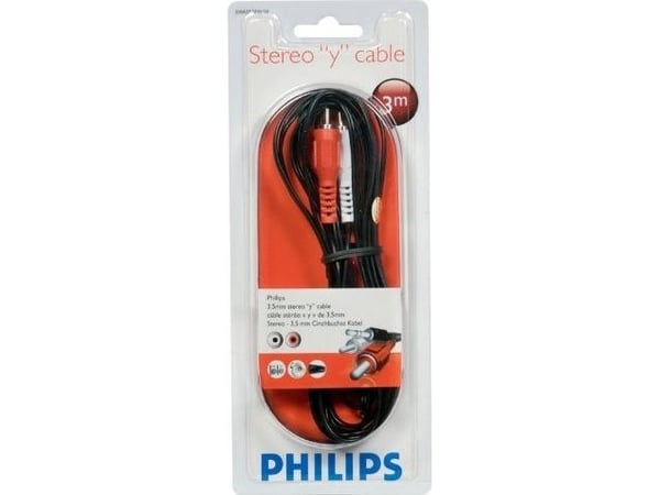 Philips SWA2520W - Lydkabel - mini-phone stereo 3.5 mm hann til RCA hann - 3 m - skjermet