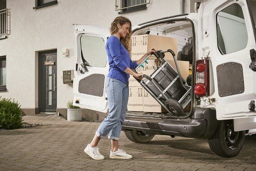 wolfcraft GmbH 5535000, Plast, Stål, Håndtruck, Sort, Grå, Turkis, 200 kg, 2 hjul, 630 mm