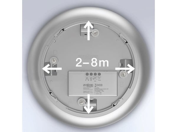 STEINEL DL Vario Quattro LED, LED, 3000 K, 1000 lm, IP54, Sølv