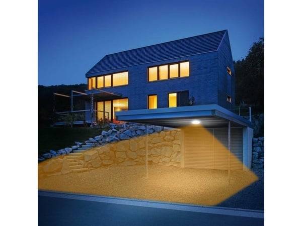 STEINEL DL Vario Quattro LED, LED, 3000 K, 1000 lm, IP54, Sølv