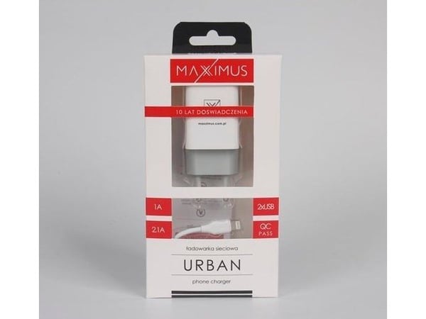 Lader Maxximus Lad. nett. Maxximus Urban 2.1A Lightning – 2xUSB