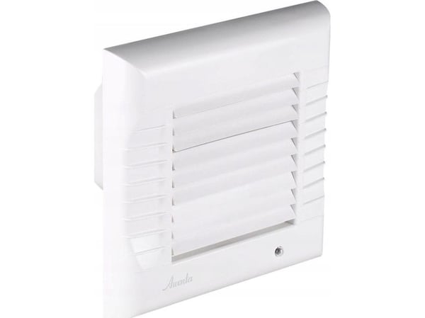 AWENTA baderomsventilator A-Matic Awenta WM100T Ø100mm 95m3/h 16W 230V med tidsbryter og automatisk spjeldjalusi hvit