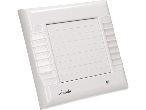 AWENTA baderomsventilator A-Matic Awenta WM100T Ø100mm 95m3/h 16W 230V med tidsbryter og automatisk spjeldjalusi hvit