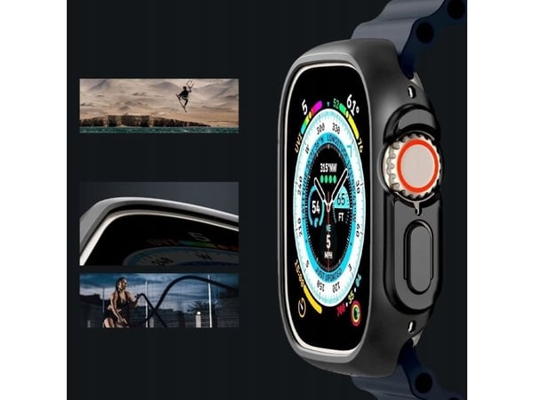 Spigen Thin Fit, Etui, Smartklokke, Svart, Apple, Apple Watch Ultra, Polykarbonat (PC)
