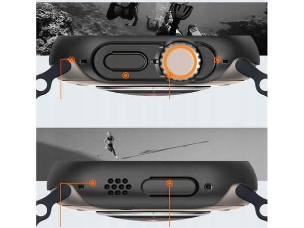 Spigen Thin Fit, Etui, Smartklokke, Svart, Apple, Apple Watch Ultra, Polykarbonat (PC)