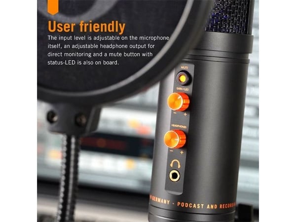 Monkey Banana mikrofoni Monkey Banana Mico schwarz USB Stumm-Taster