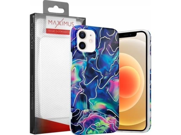 Maxximus MX MARBLE iPhone 12 mini-deksel navy/mørk blå