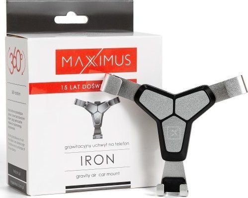 Maxximus bilholder MAXXIMUS IRON CZARNY/SREBRNY, gravitasjons-/til holder til mobil