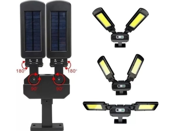 Vägglampa LED gatubelysning med rörelsesensor och fjärrkontroll Maclean