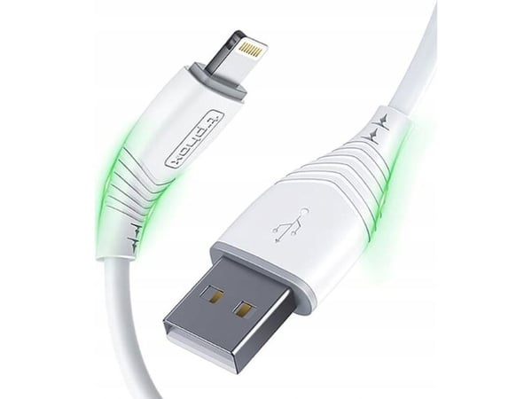 USB T-Phox USB-A til Lightning-kabel 1,2 m svart