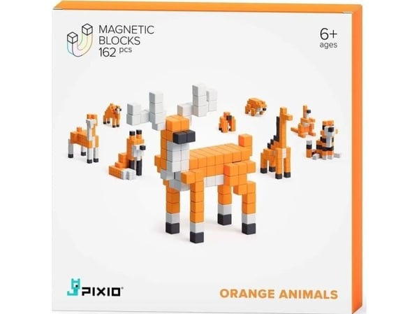 PIXIO Oranžinis Animals magnetinis rinkinys