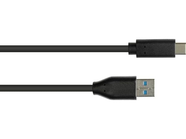 Gode tilkoblinger tilkoblingskabel 1m USB 3.0 USB-C til USB 3.0 A svart