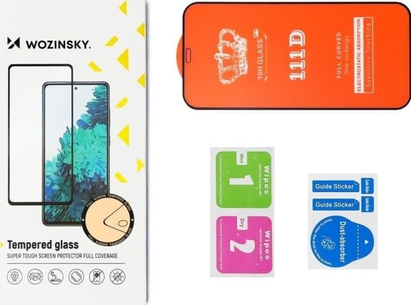 Wozinsky super tåligt härdat glas Full Glue för hela skärmen med ramvänlig passform till Motorola Moto G42 - svart