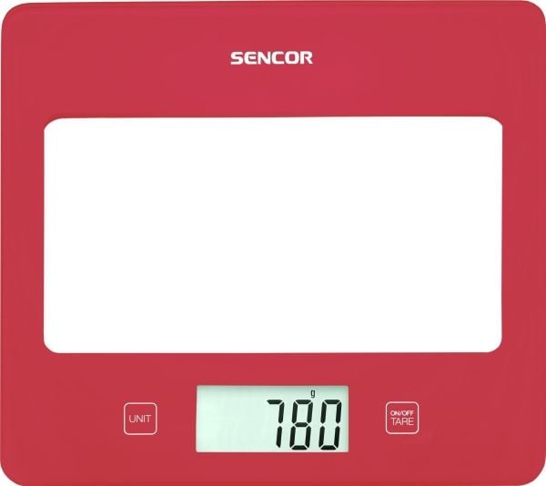 Sencor SKS 5034RD kjøkkenvekt, rød