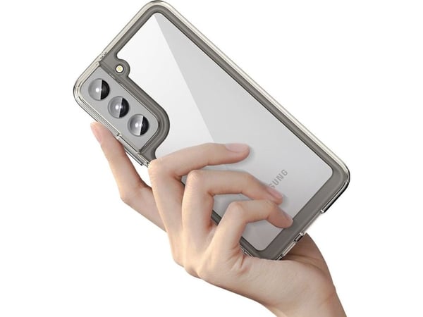 Hurtel Outer Space-deksel til Samsung Galaxy S23+, deksel med fleksibel ramme, blå