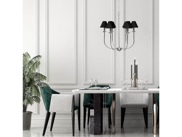 Light Prestige hengelampe Glamour hengende lampe LP-979/6P lysekrone på kjede svart