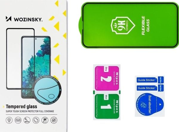 Wozinsky Full Cover Flexi Nano Glass for iPhone 14 Pro – herdet beskyttelsesglass, fleksibelt, svart ramme