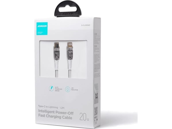 USB-kaapeli Joyroom USB-C Lightning 1,2 m valkoinen (JYR573)