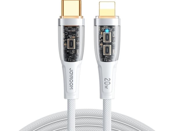 USB-kaapeli Joyroom USB-C Lightning 1,2 m valkoinen (JYR573)