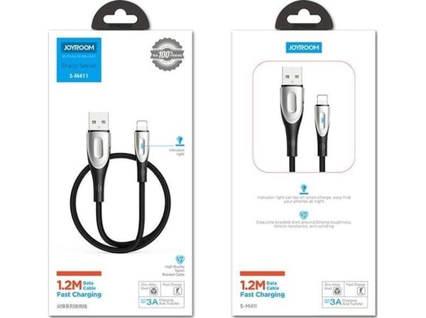 Laidas USB / Lightning / 3A 1,2 m Joyroom S-M411 (juodas)
