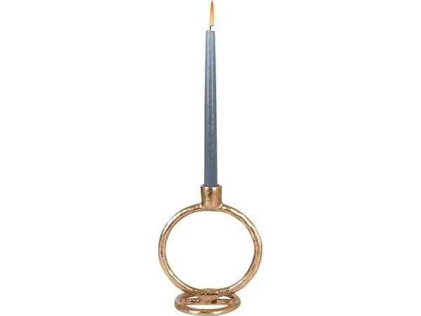 Home Styling Collection Gull lysestake i aluminium for et langt lys, 19 cm