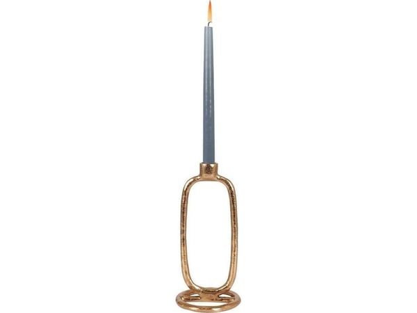 Home Styling Collection Gull lysestake i aluminium for et langt lys, 24 cm