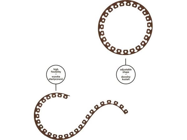 Bradas EASY BORDER kantbåndsett - 40 mm brun