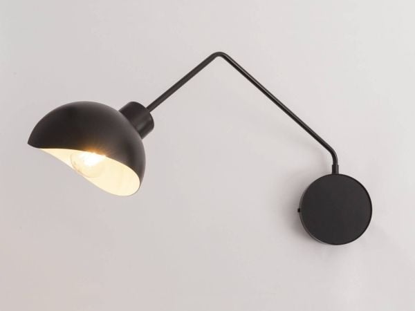 Vegglampe Sigma Scienna Roy, moderne vegglampe svart