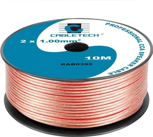 Cabletech högtalarkabel CCA 1,0mm 10M