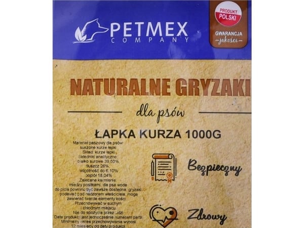 PETMEX Chicken Paws för hundar - 1 kg