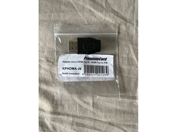 PremiumCord AV-sovitin PremiumCord micro HDMI Type D naaras - HDMI Type A urokset