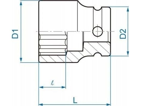 King Tony KING TONY 1/2" 12K 10x38 LYHYT SOCKET...
