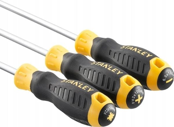 STANLEY skrutrekkerbits 3 deler m/ grep (PL+PH+PZ)