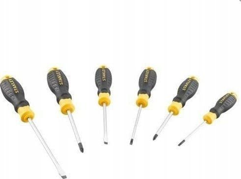 Stanley skrujernsett 6 deler C/GRIP (4PL+2PH)