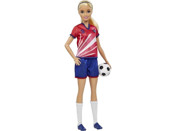Barbie fotballdukke rød HCN17 /6