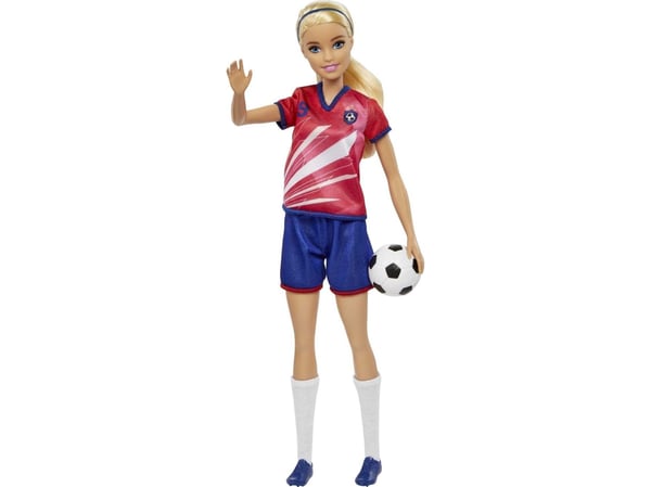 Barbie fotballdukke rød HCN17 /6