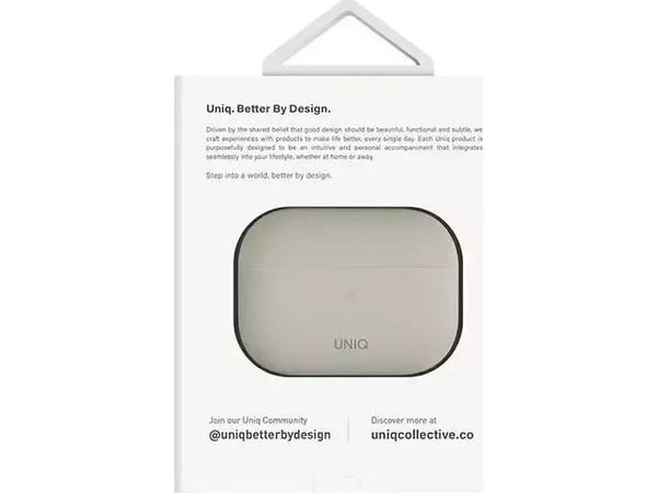 Uniq etui UNIQ Lino i silikon til Apple AirPods Pro 2 beige/ivory
