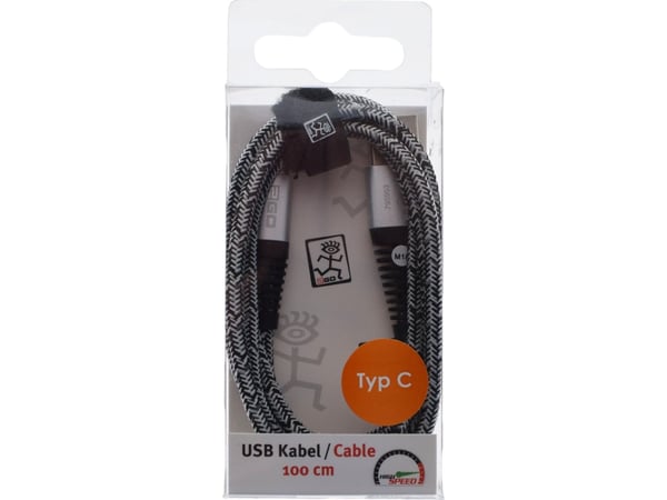 2GO 795953, 1 m, USB B, USB C, USB 3.2 Gen 1 (3.1 Gen 1), Sølv