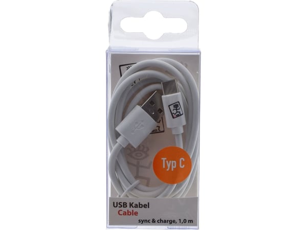 2GO 795925, 1 m, Micro-USB B, USB C, USB 3.2 Gen 1 (3.1 Gen 1), Hvit