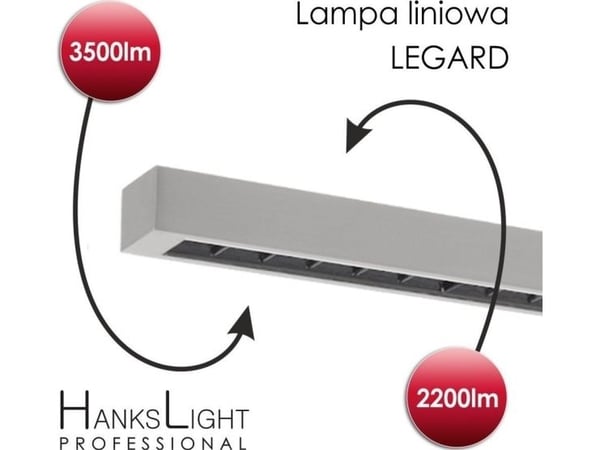 Gulvlampe HanksLight LED-lampe,,stående,alu,1200*2146mm,opp21W/ned36W,4000K