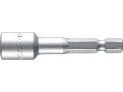 Wiha 04512, 1 stykker, Sekskantet, 25,4 / 4 mm (1 / 4"), Kromvanadiumstål, Rustfritt stål, 55 mm