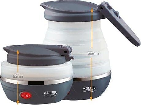 Adler AD 1370UK silikonkjel 0,6 l - reise - UK-støpsel