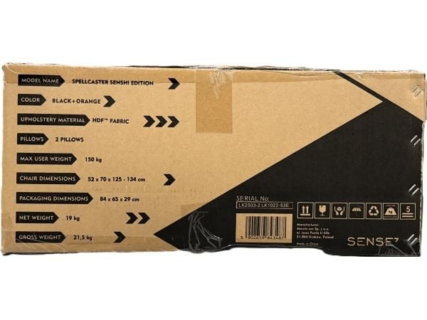 SENSE7 stoff Spellcaster lenestol Senshi Edition svart