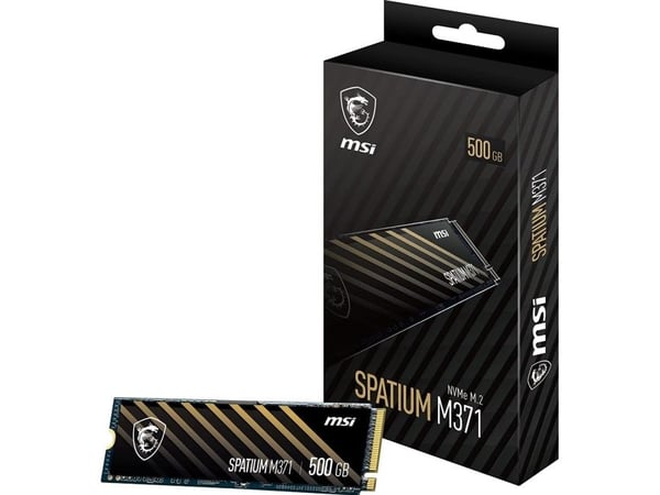 SSD-levy MSI Spatium M371 500GB PCIE Gen3x4 NVME m.2 2280