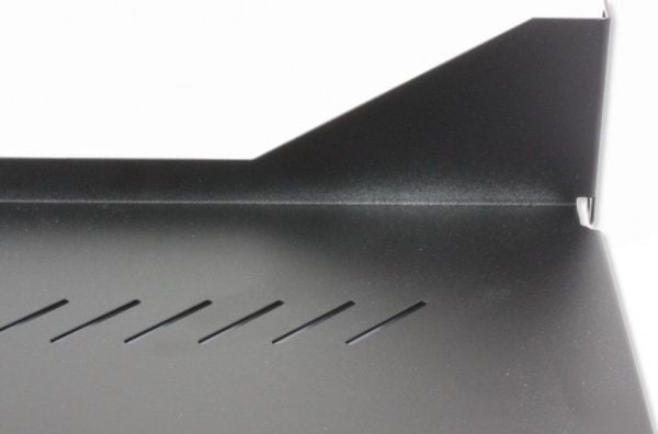 Techly 360882 Hylle 1U 150 mm stativ 19, 2 festepunkter, perforert, svart