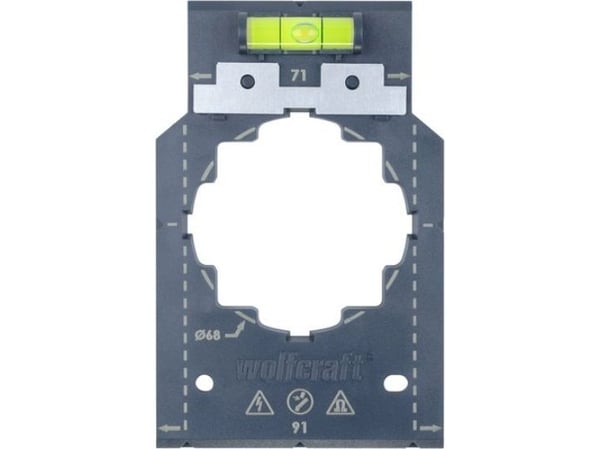 Wolfcraft mal for markering og posisjonering til bokser 68 mm (5975000)