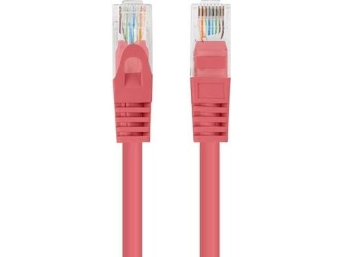 PATCHCORD CAT.6 UTP 1M PUNAINEN FLUKE LÄPÄISSYT LANBERG 10-PACK